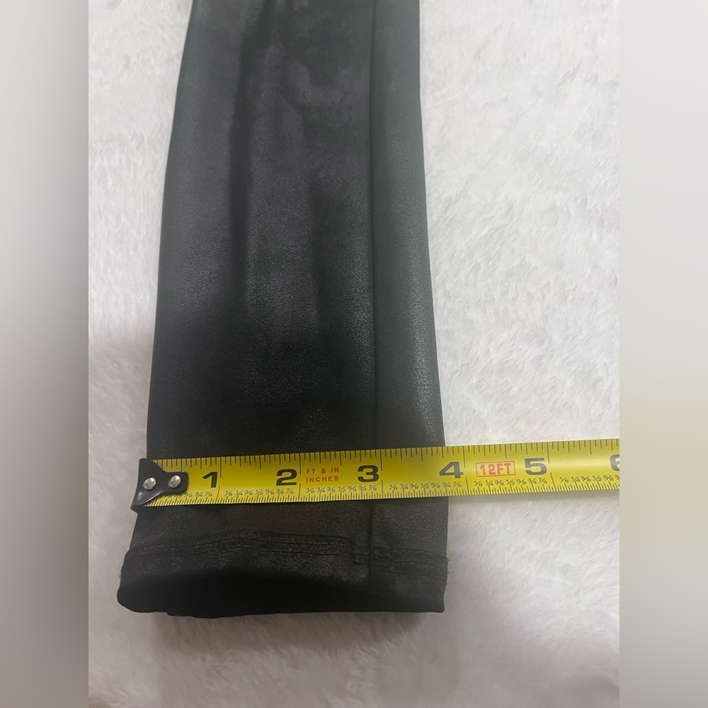 SPANX Black/Faux Leather Leggings - Size Medium - Picture 6 of 9